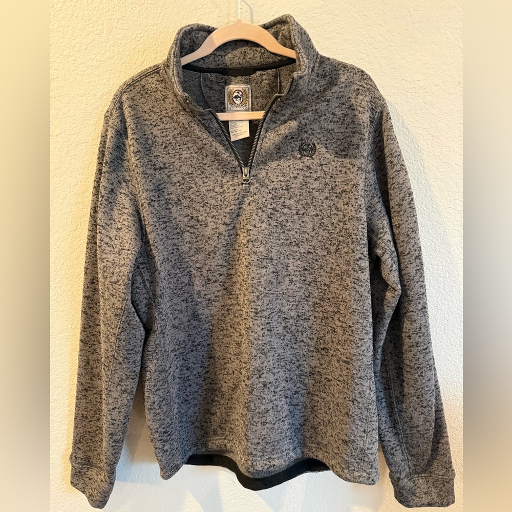 Cinch Men's Heathered Gray 1/4 Zip Pullover